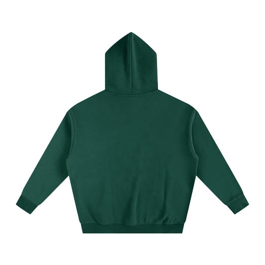 Essential green half star hoodie