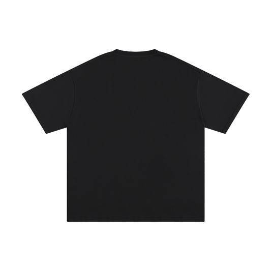 Essential half star black T