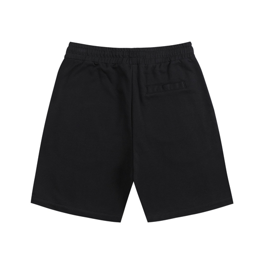 Essential black half star shorts