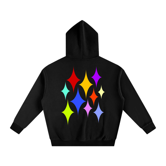 Multi coloured star hoodie