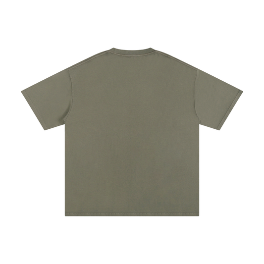 Essential Khaki green half star T