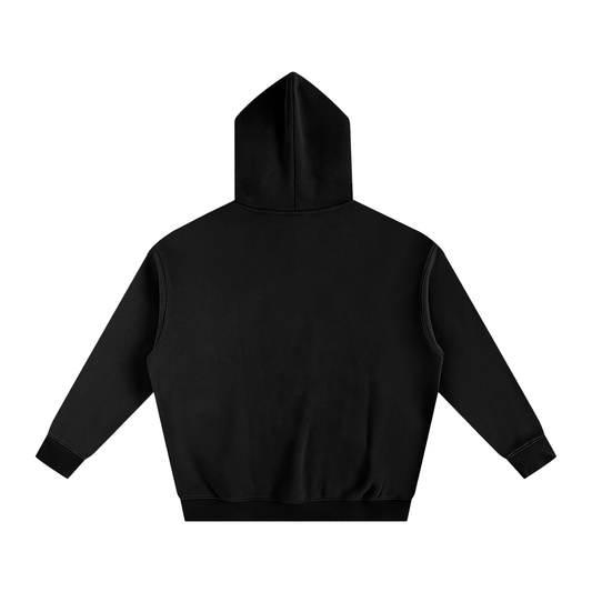 Essential black half star hoodie