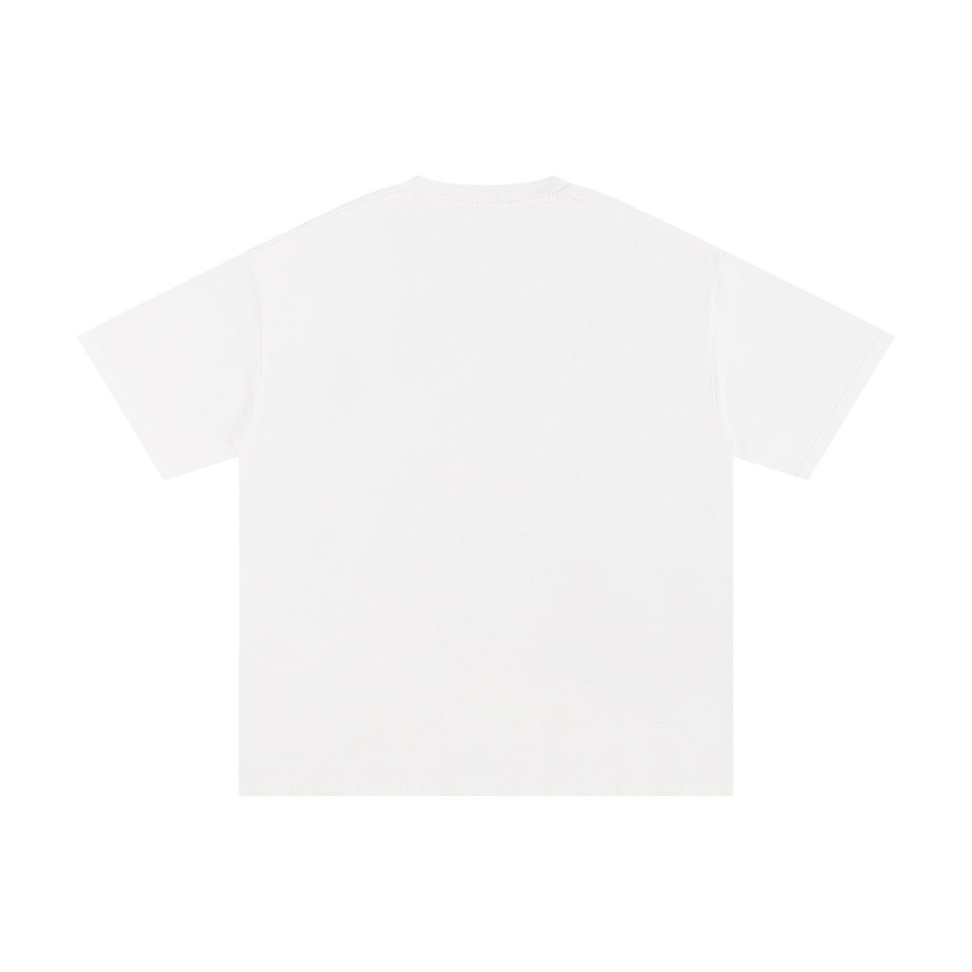 Essential half star white T