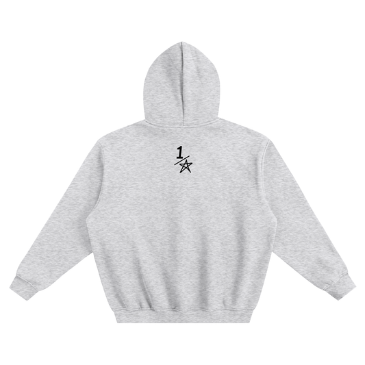Grey disc logo hoodie