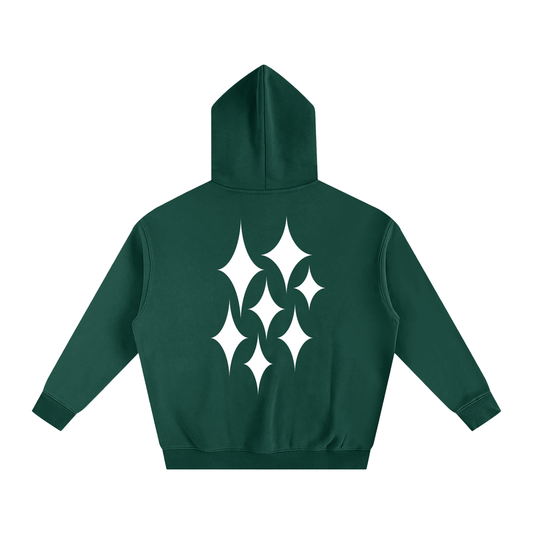 Green multi star hoodie