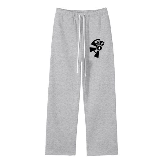 Grey disc logo joggers