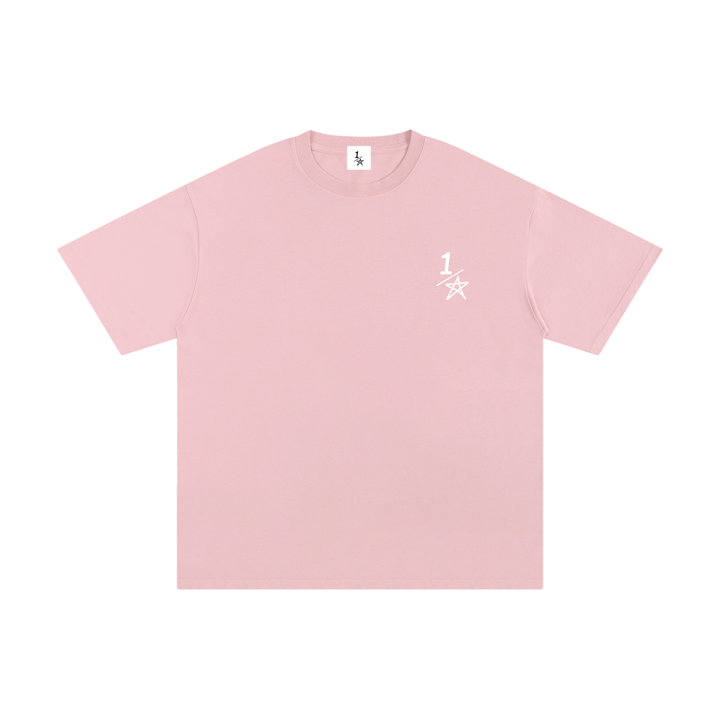 Essential half star pink T