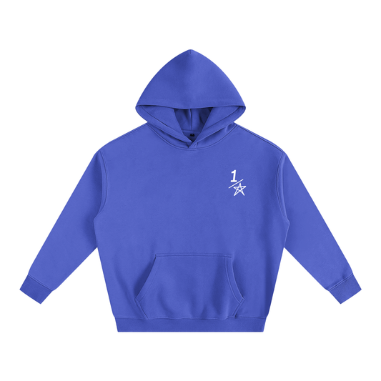 Essential blue half star hoodie