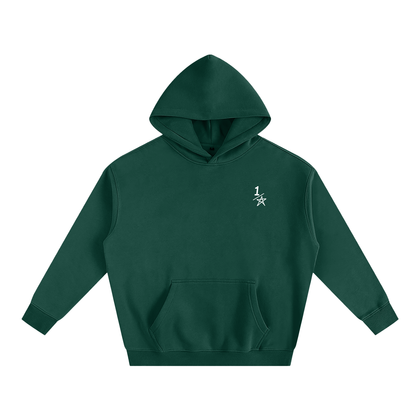 Green multi star hoodie