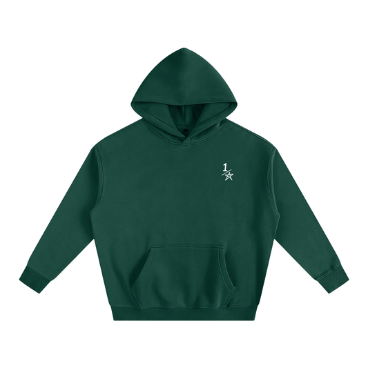 Green multi star hoodie