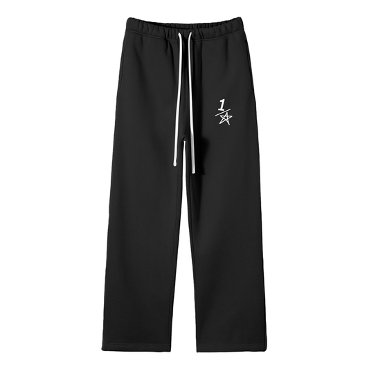 Essential black half star joggers