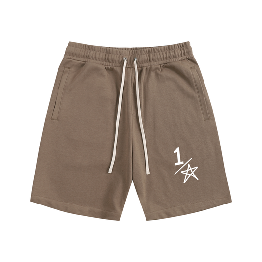 Essential brown half star shorts