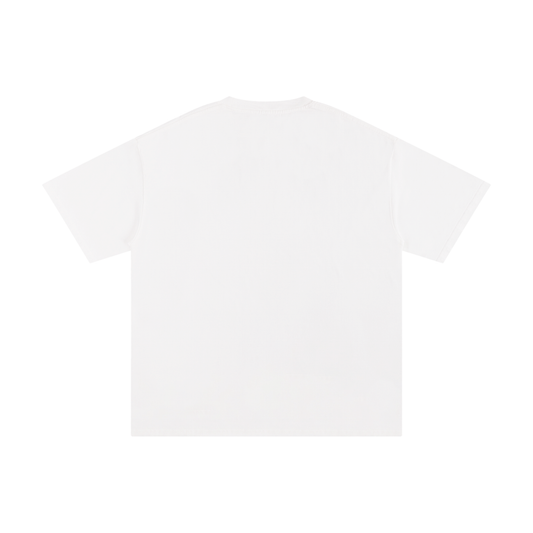 Essential half star white T