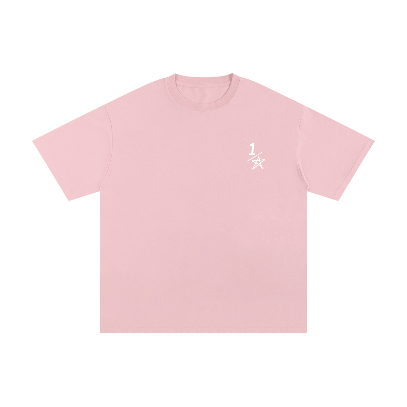 Essential half star pink T