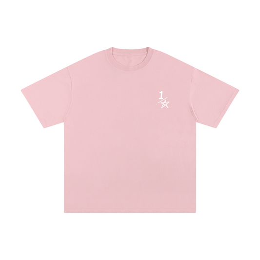 Essential half star pink T